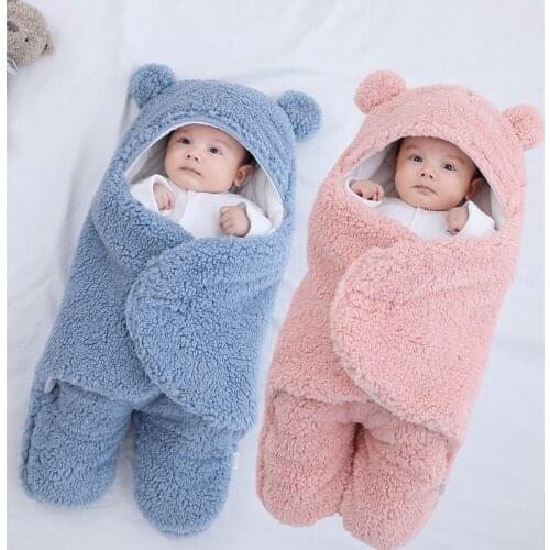 Soft Newborn Baby Wrap Blankets Baby Sleeping Bag Envelope For Newborn Sleepsack Cotton thicken Cocoon for baby 0-9 Months