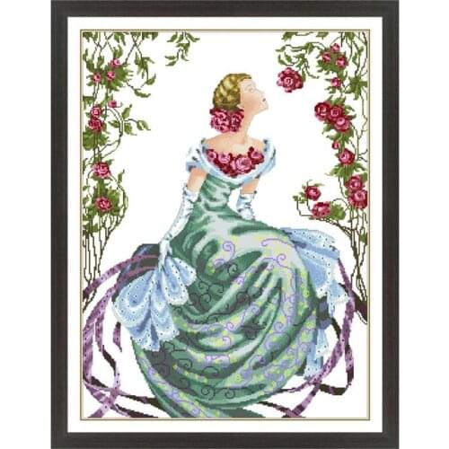 Lady of the mist cross stitch kits fairy aida fabric 18ct 14ct 11ct unprint canvas cotton thread embroidery kits DIY craft set