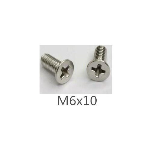 New Free Shipping 100pcs M6X10 M6 Thread Diameter 10mm Length Titanium Ti Flat Head Screws,Titanium philips countersunk head scr