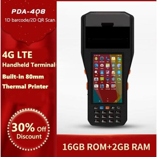 PDA POS Handheld device Pos Terminal Built In Thermal Bluetooth Printer 80MM Wifi Android Rugged PDA Barcode Camera Scaner 1D 2D
