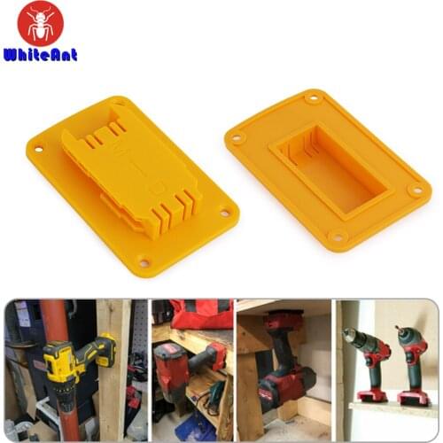 5pcs Plastic Tool Mount For Milwaukee M18 Series Lithium Battery Power Tool Bracket Hanger Holder For Dewalt 18/20V