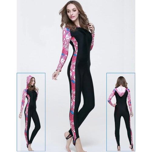 Valentines Day Gifts Full Body Stinger Suit Dive Skin w/ Hood Lycra Wetsuit Nylon Swimwear for Scuba, Snorkeling Lovers Suits