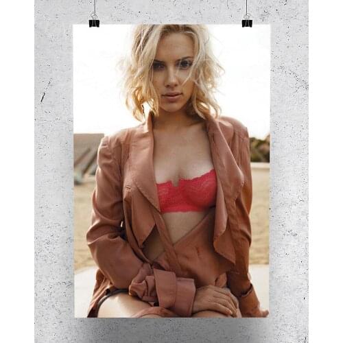 S219 Custom Poster Silk Home Deco Scarlett Johansson 04 Star Sexy Beautiful Girl Model Wall Art Christmas Gift