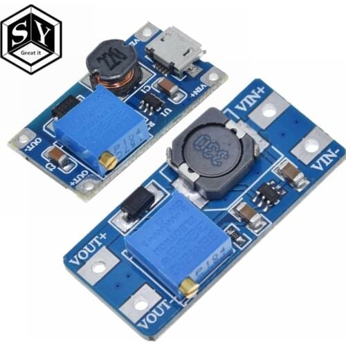 1PCS Great IT MT3608 2A Max DC-DC Step Up Power Module Booster Power Module 3-5V to 5V/9V/12V/24V