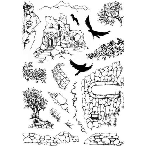 Tree Transparent Clear Silicone Stamp Seal for DIY scrapbooking photo album Decorative clear stamps A1028