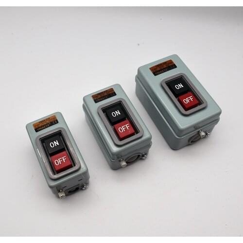 Push Button Power Switch Three Phases Power Control Start Switch AC 380V 10A/15A/30A 3P 1.5/2.2/3.7KW TBSN-310 TBSN-315 TBSN-330