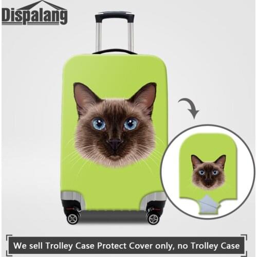 Dispalang Cat Prints Dustproof Cover for 18-32 inch Case Travel Accessories Stretch Luggage Case Cover Protective Suitcase Cover