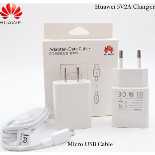 Original EU US Huawei Mate 10 Lite charging 5V2A charger and micro cable for p8 p9 p10 lite mate 10 lite Honor 8x 7x y5 y6 y7 y9