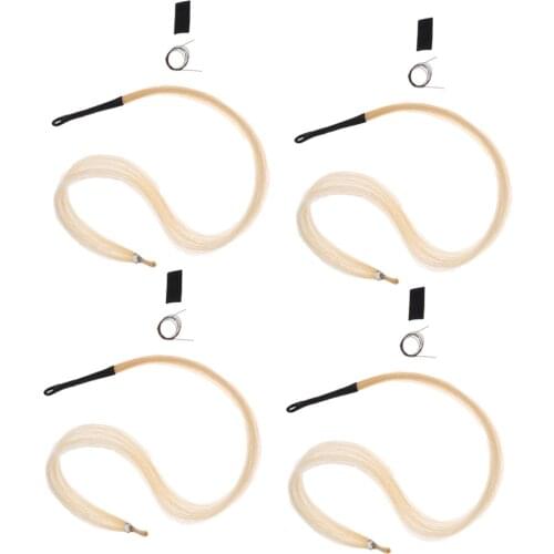 Mongolia Tail Violin Cello Erhu Bow Horse Hair for String Instrument, 4pcs