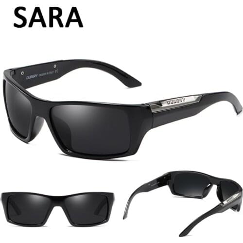 Polarized Mirrors sunglasses men Retro Driving fishing Black frame square outdoor sports UV400 Brand oculos de sol masculino