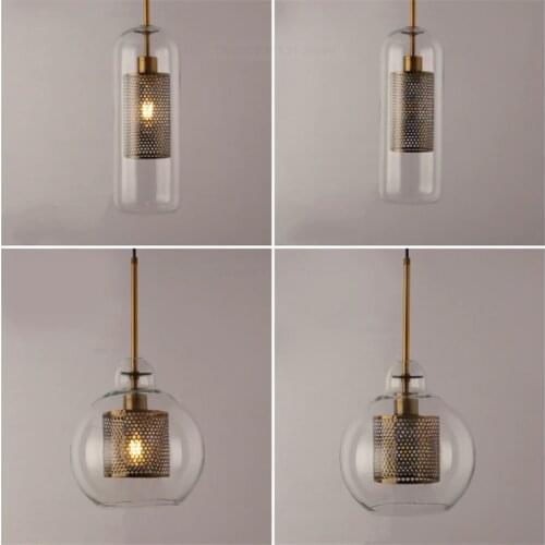 Modern Pendant Light Nordic Loft lass Ball Kitchen Hanging Lamps living room pendant Luminaire Dining Hanglamp E27 Light Fixture