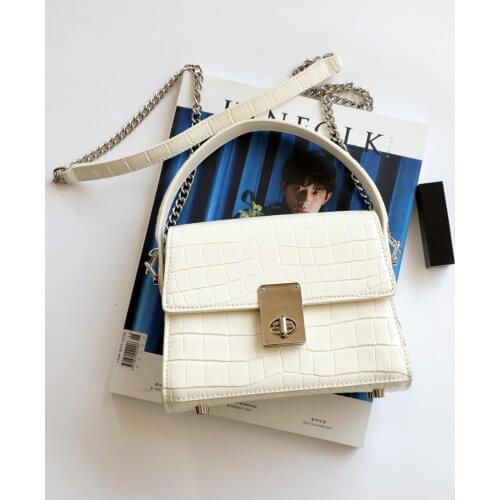 OUSSON New Design Small Square Leather Crossbody Bag Exquisite Female Retro Tote Handbagr For Woman