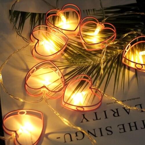 Wedding Decoration New Iron Hearts Light String Valentines Day Bedroom Wedding Decoration Light Holiday Party