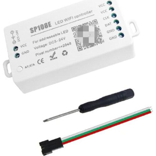 WS2811 WS2812B SP108E LED Strip WIFI Controller WS2813 WS2815 SK6812 Etc LED Module Light Smart APP Wireless Control DC5-24V