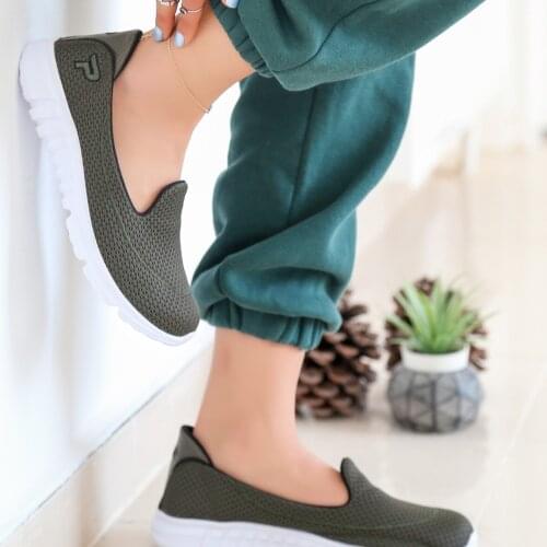 Tonar Wian Khaki Green Stretch Sports Shoes New Season Convenient Seasonal Style Sneaker
