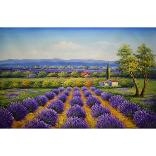 Ultra Low Price Sale 100% Hand Painted Modern Abstract Canvas Oil Painting Lavender Flower Landscape Wall Art Picture HomeDecor