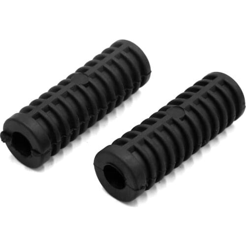Uxcell 2pcs 12mm Diameter Rubber Nonslip Footrest Pedal Foot Peg Cover Shell Black for Motorcycle