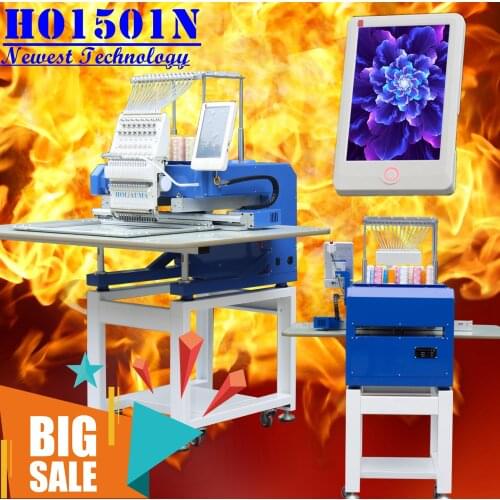 Happy/Tajima Type 1 Head Flat Cap Tshirt Embroidery Machine wiht Newest 8 inch Touch Screen Good Quality Embroidery Machine