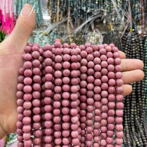 High Quality natural red rhodochrosite ruby loose beads For DIY Jewelry Making Bracelet 15 "6/8/10 / 12mm