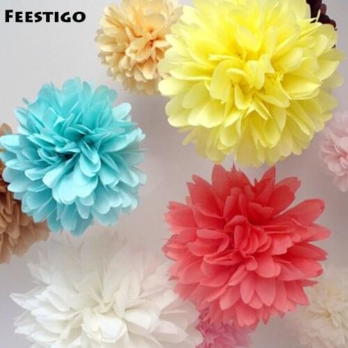 1PCS 6" 8" 10" 12" 14" Tissue Paper Pom Poms For Wedding Birthday Party Baby shower Paper Flowers Ball Pompom Home Decoration