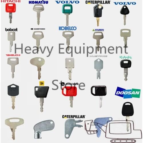 24 Key For Caterpillar Hitachi Kubota Volvo JLG Deawoo Doosan Komatsu John Deere IHI Hyundai Yanmar JCB Bobcat Excavator 787