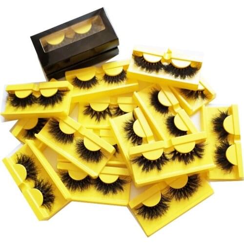 25mm 5D Mink Eyelashes soft cotton band False lashes fluffy hair Eye makeup Natural Thick Fake Eyelash 3D Lash Extension Beauty