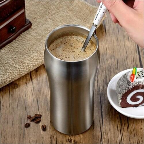 430ml Double Wall Stainless Steel Coffee Mug Water Milk Tea Cup Beer Drinking Mug Food Grade Vacuum Insulated Cup