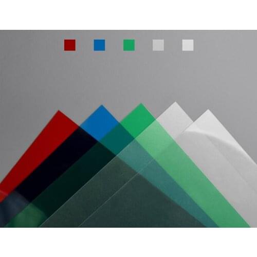 FIVE colors 0.3mm 20*30cm colorful plastic transparent PVC sheet for architectural model making building houses