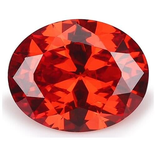 50PCS 2x3~13x18mm Oval Shape Brilliant Cut AAAAA Orange Color Loose Cubic Zirconia Gems CZ Stone For Jewelry Diy