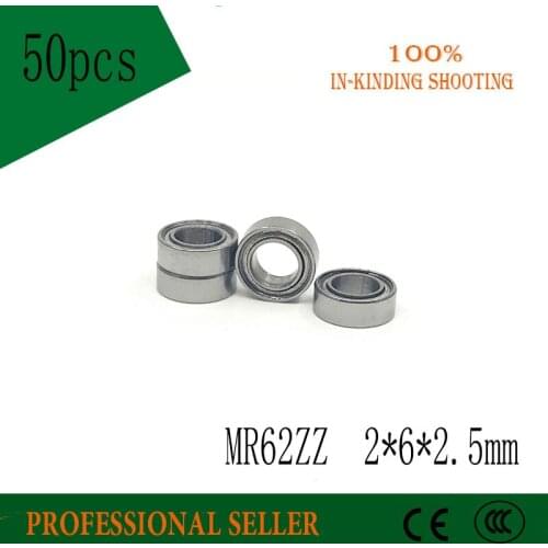 50pcs/lot MR62 Z MR62ZZ R- 620ZZY52 2X6X2.5 mm P6 ABEC-3 high-quality goods model bearing helicopters models available