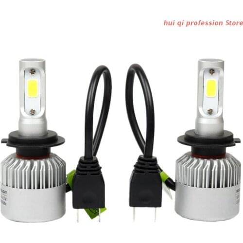 9~30V H7 COB LED Headlight Conversion 80W Car Waterproof White Light Bulbs