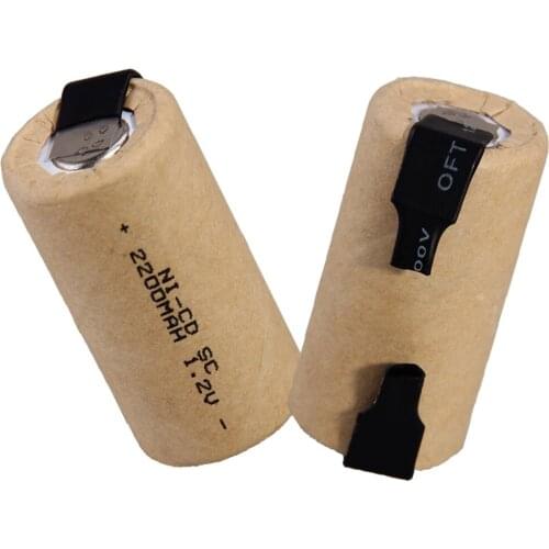 Lowest price 2 piece SC battery 1.2v batteries rechargeable 2200mAh nicd battery for power tools akkumulator