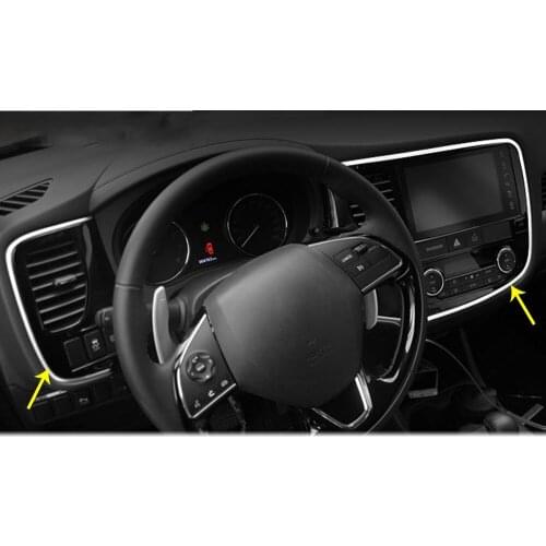Car Stick Air Conditioning Decoration Cover Inner Trim Middle Switch Outlet Vent For Mitsubishi Outlander 2016 2017 2018 2019