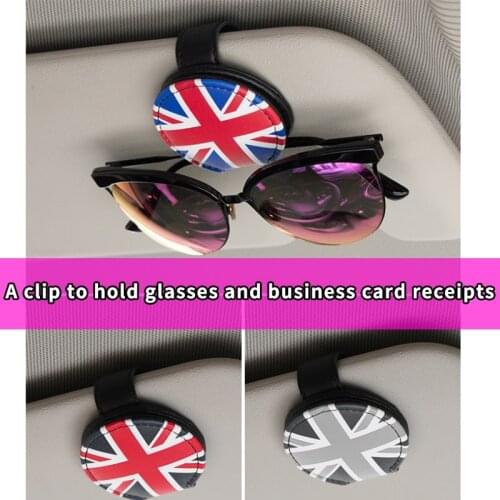 Cowhide Car Storage Clip Mini Sunglass Fastener Ticket Clip for BMW Car Vehicle Sun Visor Eyeglass Holder Interior Accessory