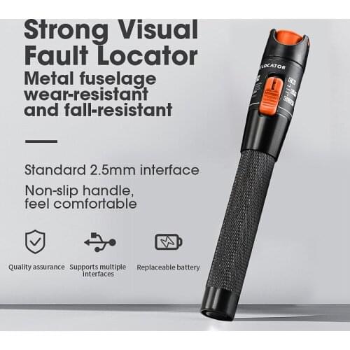 Free Shipping Visual Fault Locator AUA-10mW Fiber Optic Cable Tester 10mw Red Laser Light 10-12KM Pen Type VFL