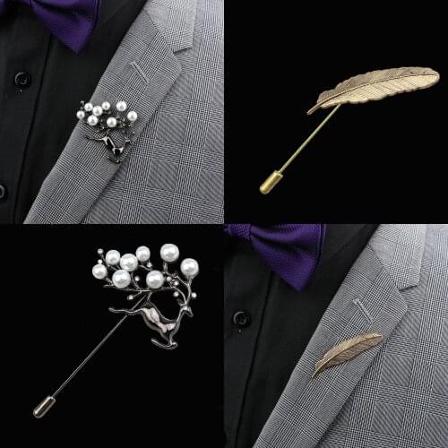 1PC Animal Leaf Brooch Lapel Pin For Men&Women Bling Exquisite Pearl Brooches Jewelry Wedding Party Meeting Bijoux Best Gift