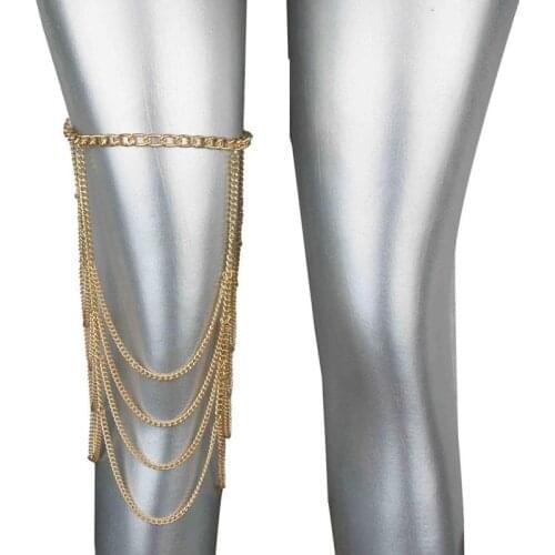 Punk Alloy Thigh Chain Fashion Delicate Layered Creative Leg Chain Jewelry Body Chain For Women Body Jewelry