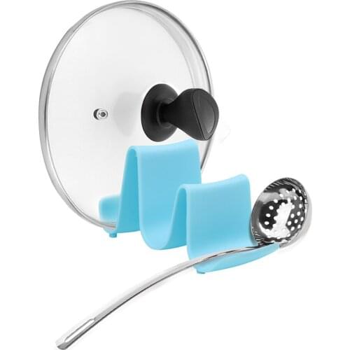 Pot Lid Stand Rack Kitchen Cooking Tools Durable Kitchen Lid Spoon Rest Utensil Spatula Holder Multifunctional