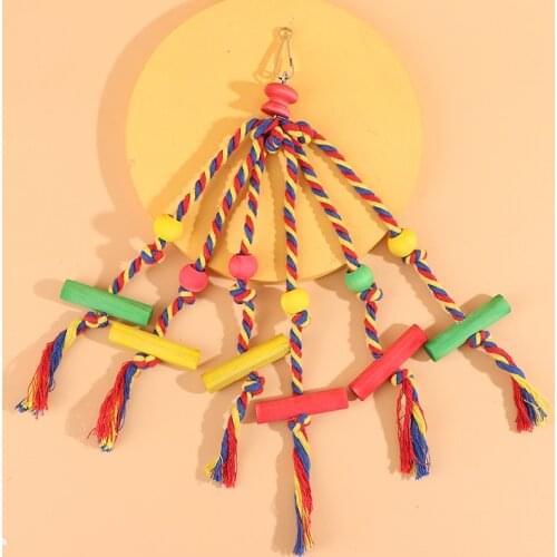 Bird Chewing Toy Funny Cotton Rope Parrot Toy Bite Resistant Bird Tearing Toy