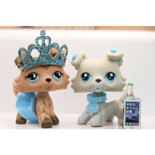 Toys Rare 2PC Collie #363 #893 Dog Set with 6pcs Skirt Collar Accessories Children Gift