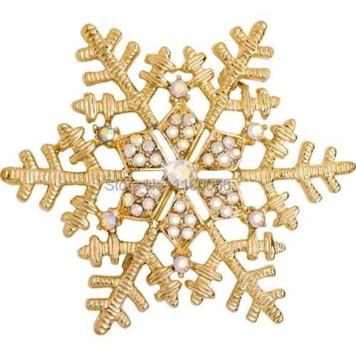 Jogos Vorazes Gold Snowflake Brooch Scarf Clip Pin Brooches X0892
