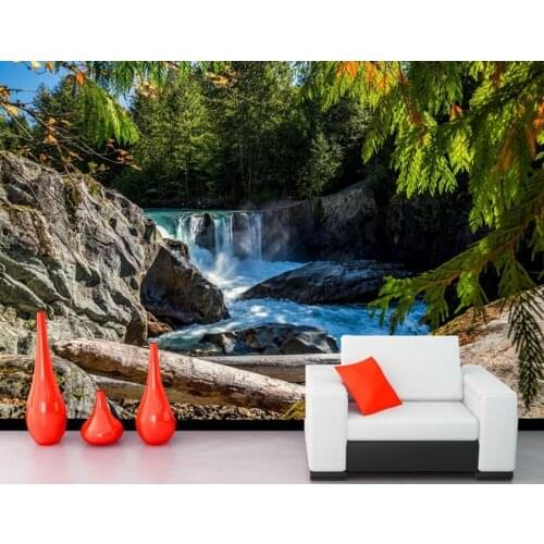 Canada Rivers Waterfalls Stones Nature wallpaper,living room sofa TV wall bedroom 3d wall mural wallpaper papel de parede
