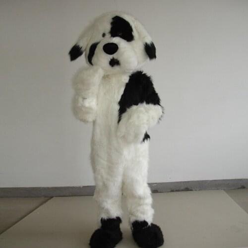 White Dog Mascot Costume Cosplay Party Game Fancy Dress Halloween Advertising Parade Fursuit