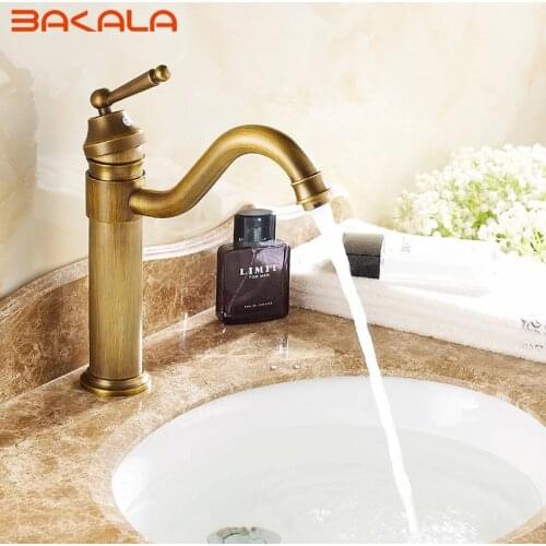 Kitchen Faucet 360 Swivel Retro Mixer Tap fashion Antique faucet copper hot and cold basin tap GZ8019