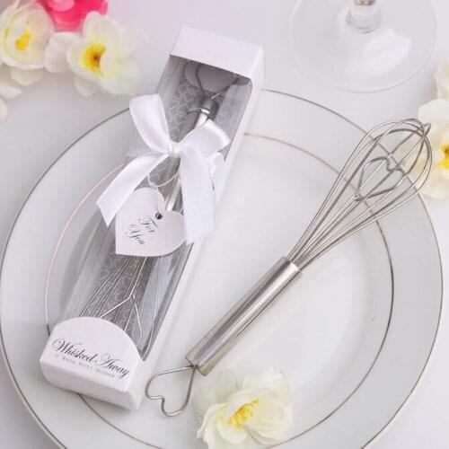 Newest Birthday Party Gift New Stainless Steel Heart Shape Hand Whisk Egg Beater Party Supplies Wedding Gifts 20Pcs/Lot