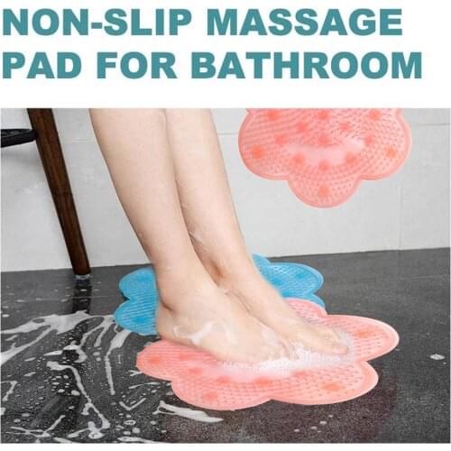 2020 New Bathroom Mat Non-Slip PVC Massage Pad for Bathroom Strong Suction Cup Foot Pad Floor Bath Shower Mat Rugs 19OCT28