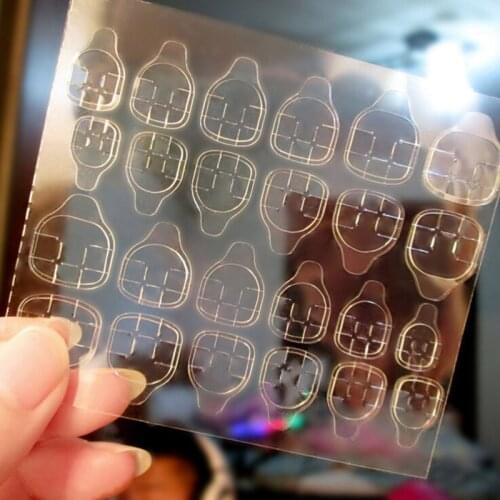 New Hot 10Sheet/pack Transparent Double Sided Adhesive Sticker Fingernail Art False Nail Tips Extension Tool SMR88