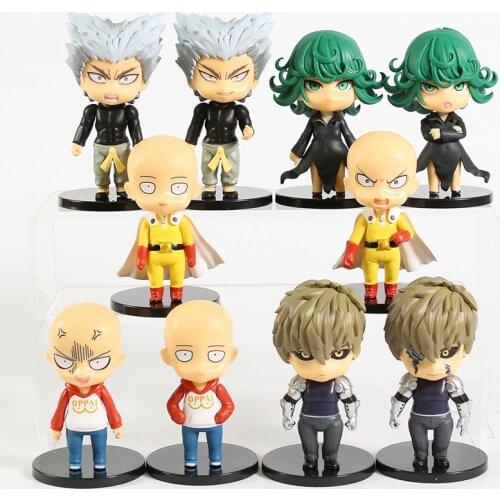 One Punch Man Saitama Genos Tatsumaki Garou Q Version PVC Figures Toys 5pcs/set