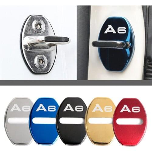 Door Lock Decoration Protection Cover emblem case for Audi A6 c6 c5 c7 4f accessories Car Styling