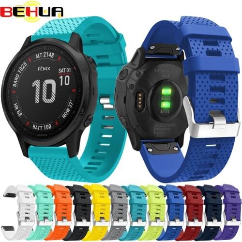 20mm Watch band Strap for Garmin Fenix 6S Watch with Quick Release Easy Fit Wrist Silicone Straps For Garmin Fenix 5S Plus Belt